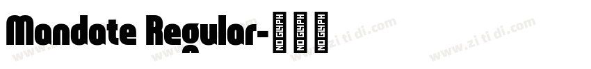 Mandate Regular字体转换